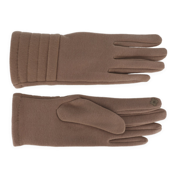 fiebig Handschuhe aus Jersey | Teddy Fleece Innenfutter & Touchfunktion | leichter & warmer Damen Thermo Handschuh