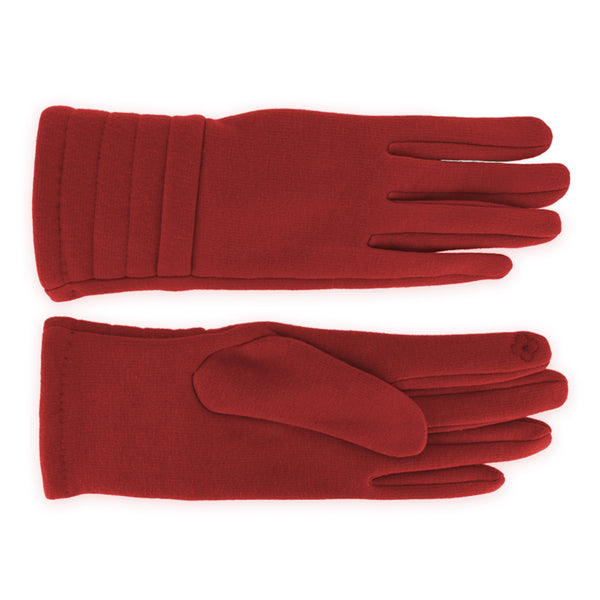 fiebig Handschuhe aus Jersey | Teddy Fleece Innenfutter & Touchfunktion | leichter & warmer Damen Thermo Handschuh