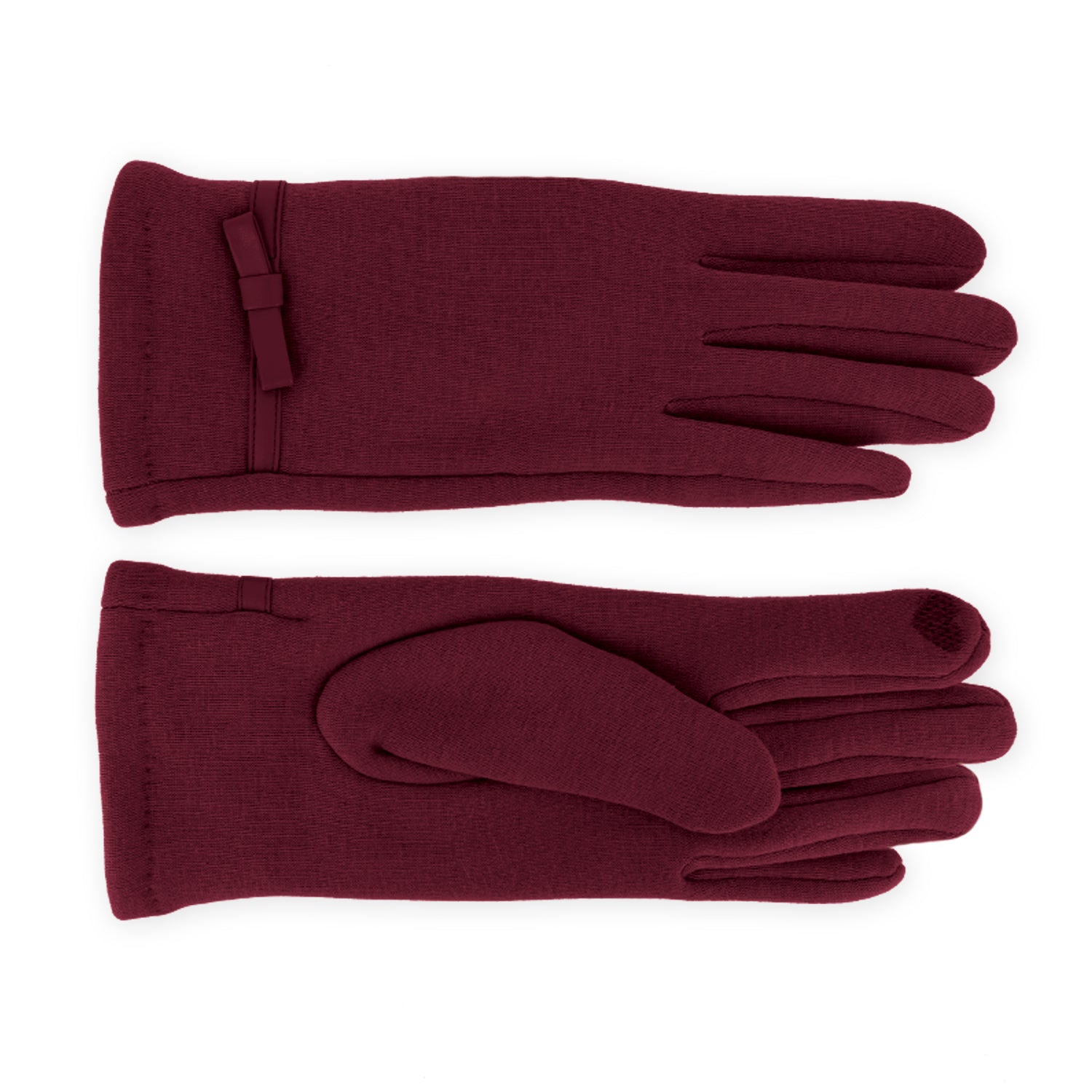 fiebig Handschuhe aus Jersey mit Schleife & Zierband