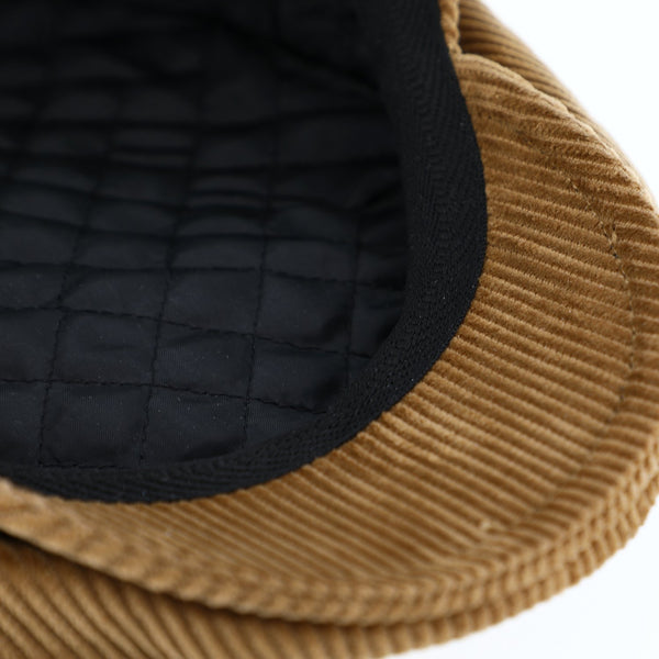 Cord Flatcap aus Baumwolle mit Steppfutter | Made in Italy