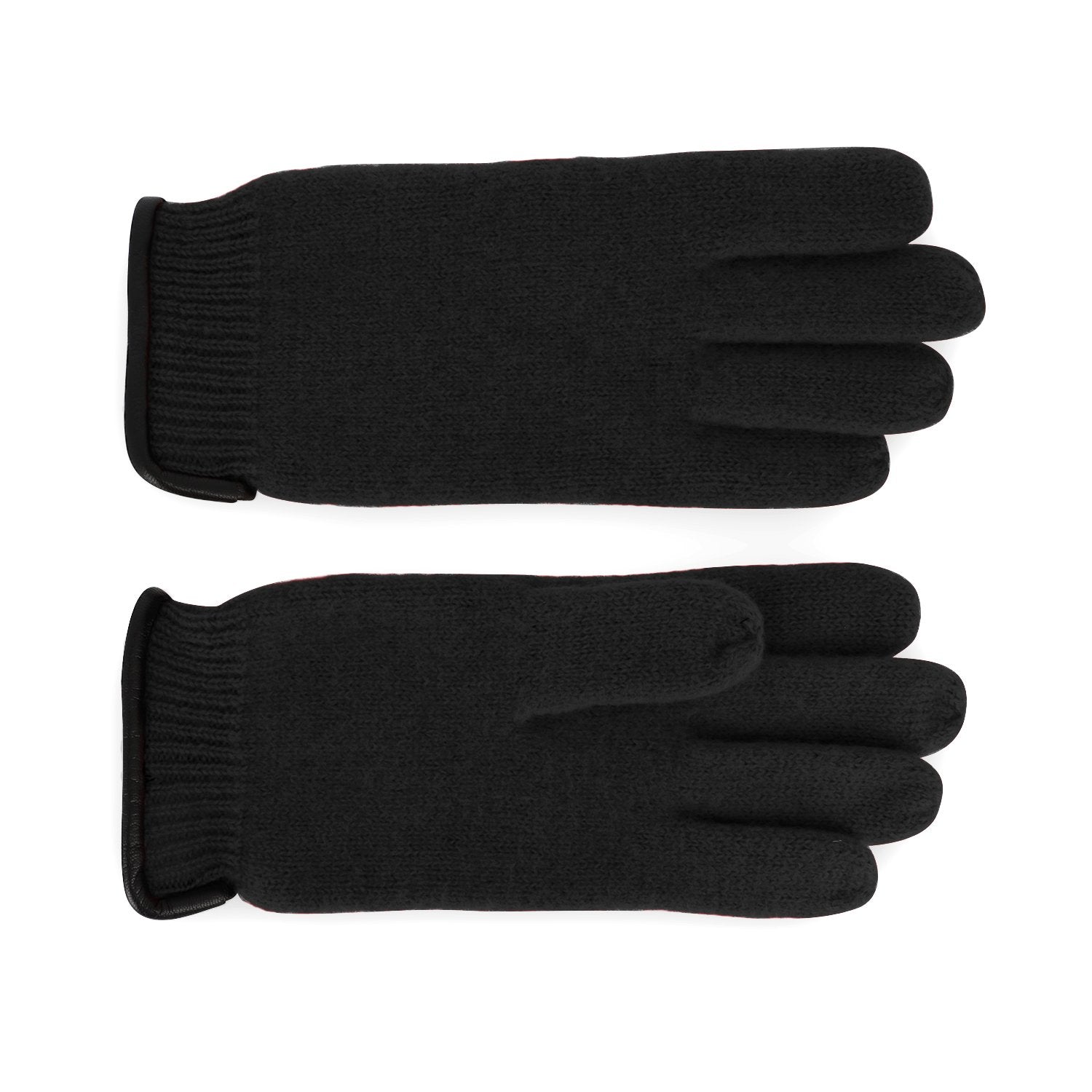 Handschuh aus gewalkter Schurwolle mit Ledersaum | Unisex in vielen Farben