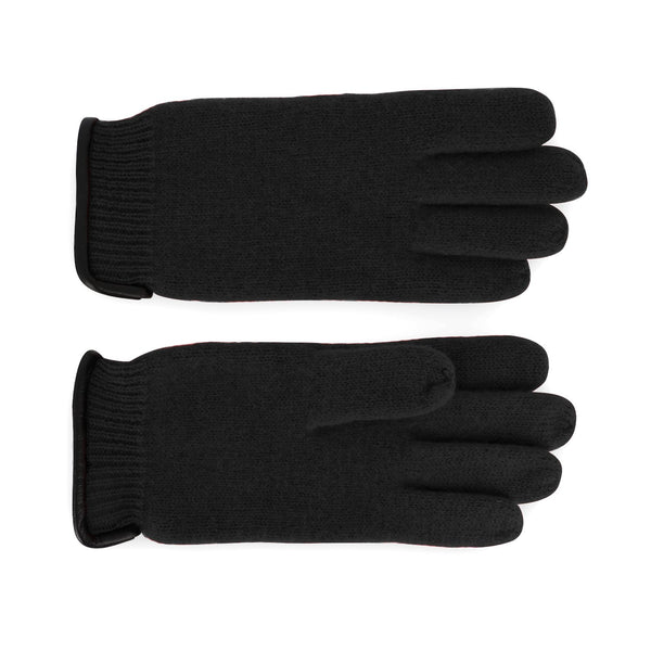 Handschuh aus gewalkter Schurwolle mit Ledersaum | Unisex in vielen Farben