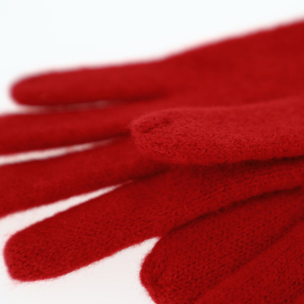 Handschuh aus gewalkter Schurwolle mit Ledersaum | Unisex in vielen Farben