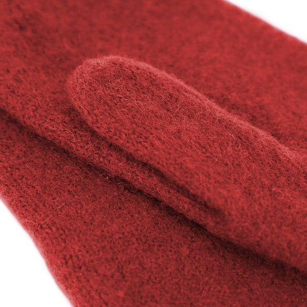 Fäustling aus gewalkter Schurwolle mit Ledersaum | Unisex Handschuh in vielen Farben