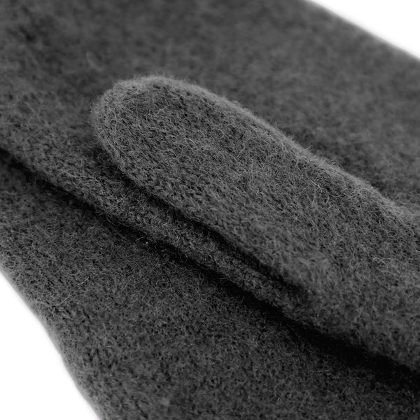 Fäustling aus gewalkter Schurwolle mit Ledersaum | Unisex Handschuh in vielen Farben