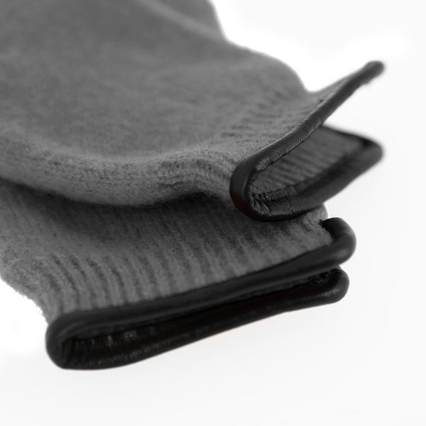 Handschuh aus gewalkter Schurwolle mit Ledersaum | Unisex in vielen Farben