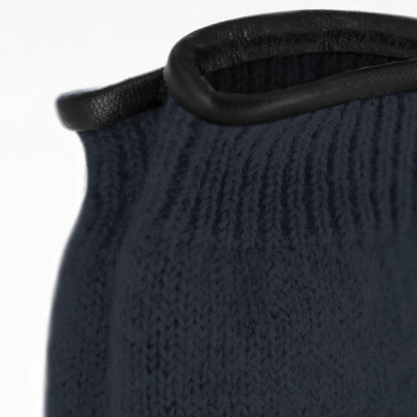 Handschuh aus gewalkter Schurwolle mit Ledersaum | Unisex in vielen Farben